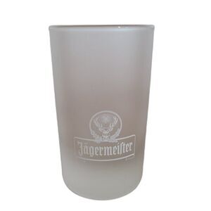 Jagermeister Collectible German Frosted 4cl Tall Shot Glass White Stag Logo